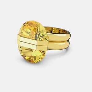 SWAROVSKI Lucent Ring, Gold Plated, Yellow Crystal